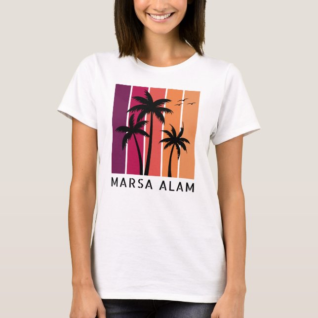 T-shirt Vintage Sunset Marsa Alam pour femmes (Devant)