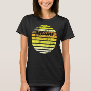 T-shirt Vintage Sunset Miamii Basic Graphic Classic