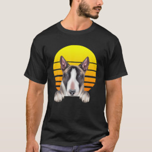 T-shirt Vintage Sunset Miniature Bull Terrier Amoureux des
