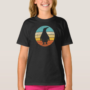 T-shirt Vintage Sunset Penguin Retro