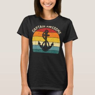 T-shirt Vintage Sunset Rétro Capitaine Awesome propriétair