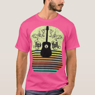 T-shirt Vintage Sunset Rock et Roll Music Guitare Premium