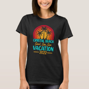 T-shirt Vintage Sunset Summer Vacation 2022 Texas Crystal