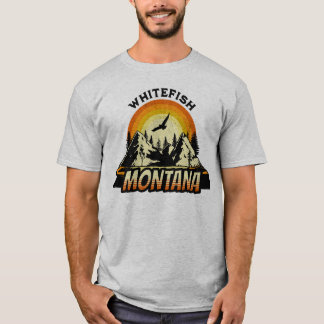 T-shirt Vintage Sunset Whitefish Montana MT