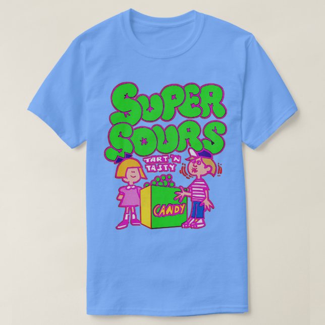T-shirt Vintage Super Sours Design style défraîchi (Design devant)