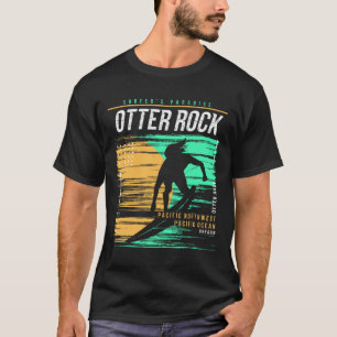 T-shirt Vintage Surf Otter Rock Côte de l'Oregon Surfeurs 