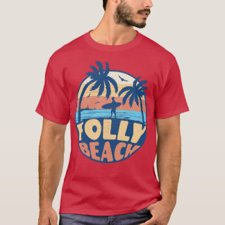 T-shirt Vintage Surfing Folly Beach South olina Retro Summ