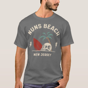 T-shirt Vintage Surfing Nuns Beach New Jersey Retro Surf S