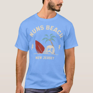 T-shirt Vintage Surfing Nuns Beach New Jersey Retro Surf S