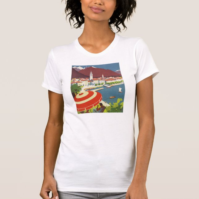 T-shirt Vintage Switzerland Travel Advert Art (Devant)