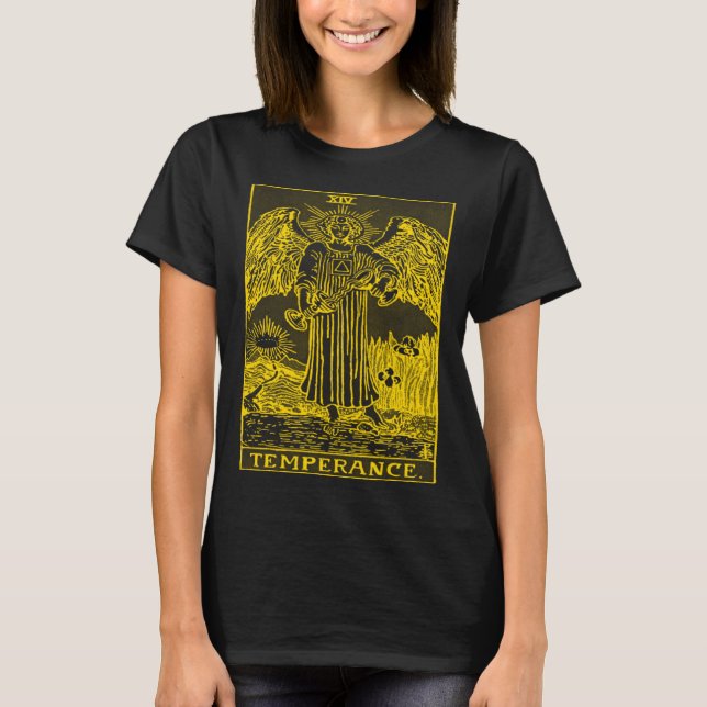T-SHIRT VINTAGE TAROT CARD TEMPERANCE (Devant)