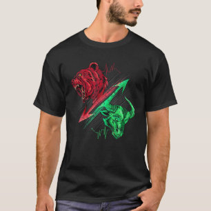 T-shirt Vintage Taureau Et Ours Stock Commerce Stocks I