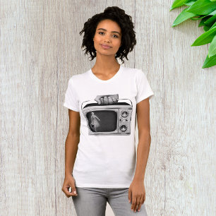 T-Shirt vintage Télévision Portable Femmes