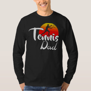 T-shirt Vintage Tennis Papa Retro Sunset Funny Sports