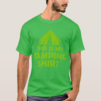 T-shirt vintage tente de camping en pleine nature