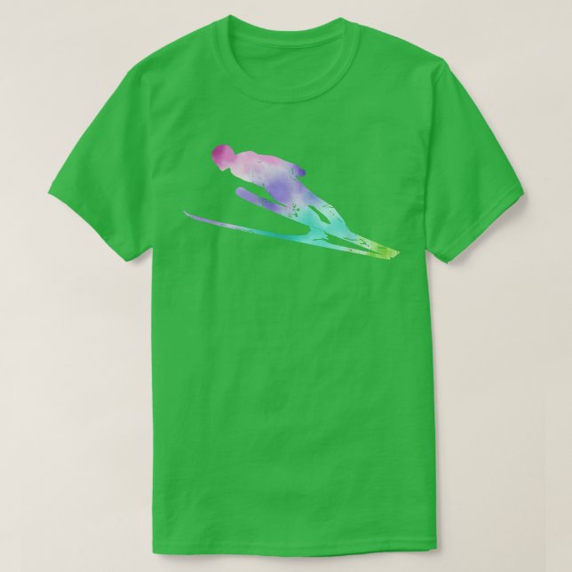 T-shirt Vintage Tie Dye Snow Ski Jumping (Design devant)