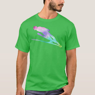 T-shirt Vintage Tie Dye Snow Ski Jumping
