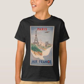 T-shirt Vintage Tour Eiffel Paris Air Travel Publicité