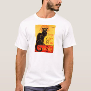 T-shirt Vintage Tournee de Conversation Noir Chat Noir