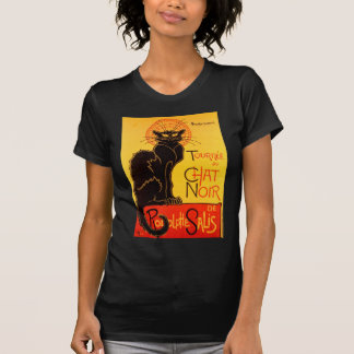 T-shirt Vintage Tournee de Conversation Noir Chat Noir