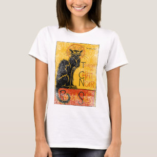 T-shirt Vintage Tournee du Conversation Noir Chat noir Hal