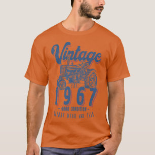 T-shirt Vintage Tracteur Farmer Anniversaire Né En 1967 &