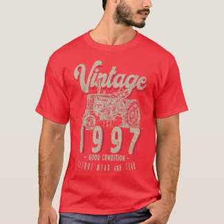 T-shirt Vintage Tracteur Farmer Anniversaire Né En 1997 &