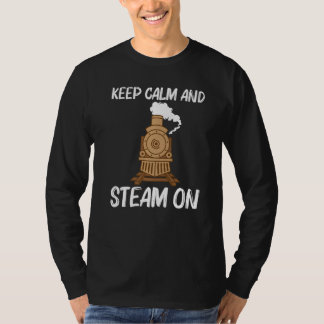 T-shirt Vintage Train For Men Women Steam Locomotive Model