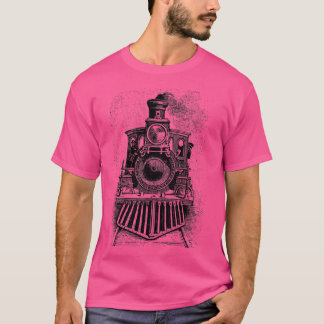 T-shirt Vintage Train Locomotive Face