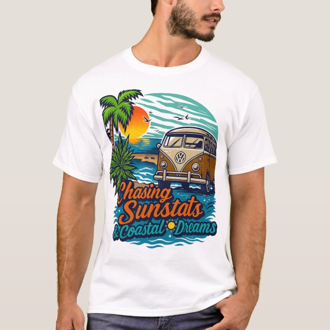 T-shirt vintage Tropical Beach | VibT-shirt été (Devant)