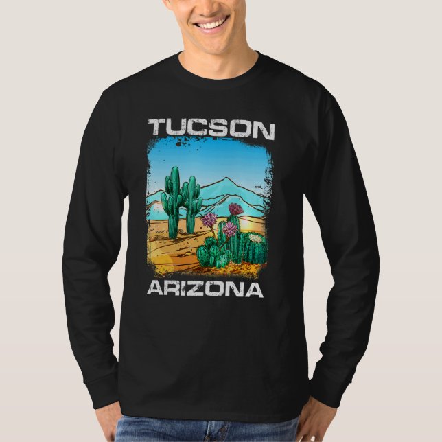 T-shirt Vintage Tucson Arizona Desert Retro Cactus (Devant)