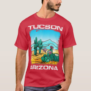 T-shirt Vintage Tucson Arizona Désert Rétro Cactus Amusant
