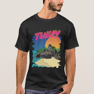 T-shirt Vintage Tulum Beach Ruines Maya Mexique Vacances S