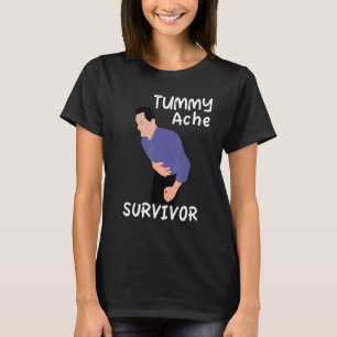T-shirt Vintage Tummy Ache Survivant Costume Rétro Sain