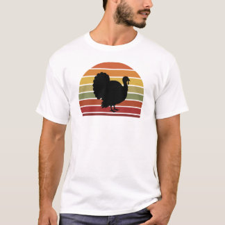 T-shirt Vintage Turkey Retro Sunset Thanksgiving Shirt