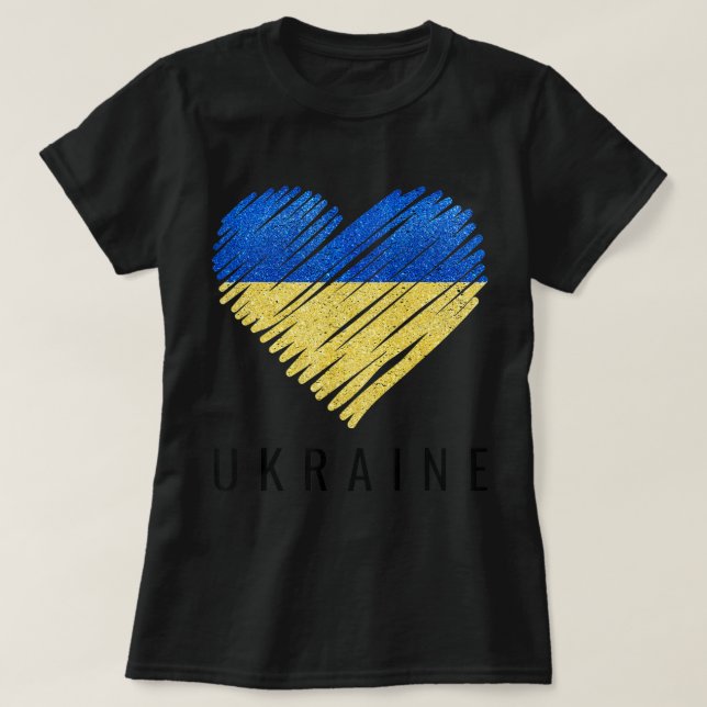 T-shirt Vintage Ukraine Fierté du drapeau ukrainien (Design devant)