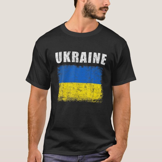 T-shirt Vintage Ukraine Ukrainian Flag Pride Gifts (Devant)