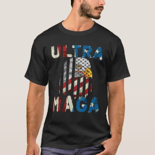 T-SHIRT VINTAGE ULTRA MAGA EAGLE FLAG ÉTATS-UNIS D'AME