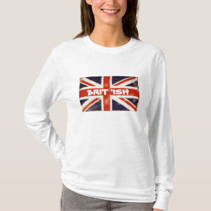T-shirt Vintage Union Jack BRIT 'ISH Long Sleeve