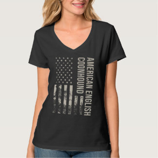 T-shirt Vintage US American Flag American English Coonhoun