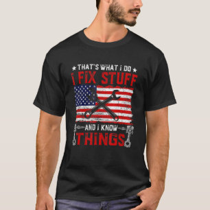 T-shirt Vintage Us Drapeau C'est ce que je fais Je répare