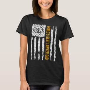 T-shirt Vintage USA American Flag World le meilleur avocat
