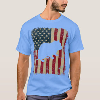 T-shirt Vintage USA Drapeau Hamster Animaux Lover Farm Day