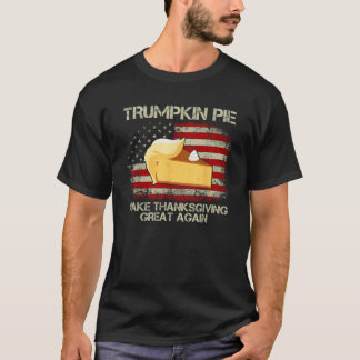 T-shirt Vintage USA Drapeau Trumkin Pie Faire Thanksgiving