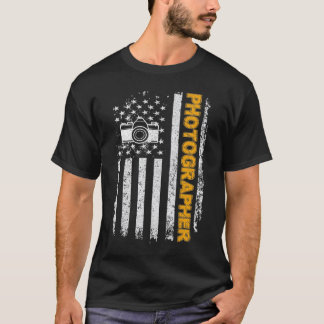 T-shirt Vintage USA Photographer American Flag Photography