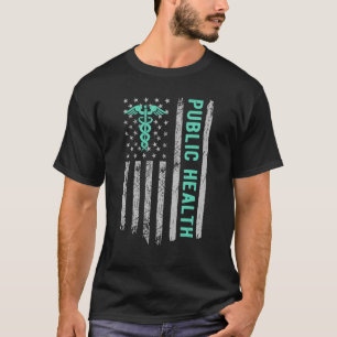 T-shirt Vintage USA Public Health Nurse American Flag Part