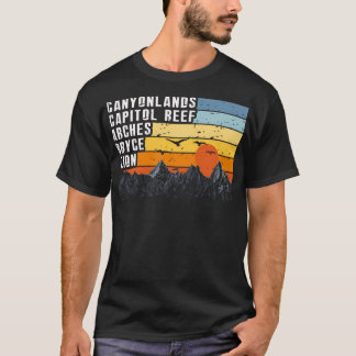 T-shirt Vintage Utah Souvenir Big 5 Utah Mighty Five Natio