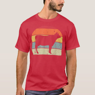 T-shirt Vintage Vache Lover Retro Vache Amoureux des anima