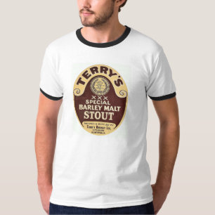 T-shirt vintage vaillant d'étiquette de la bière