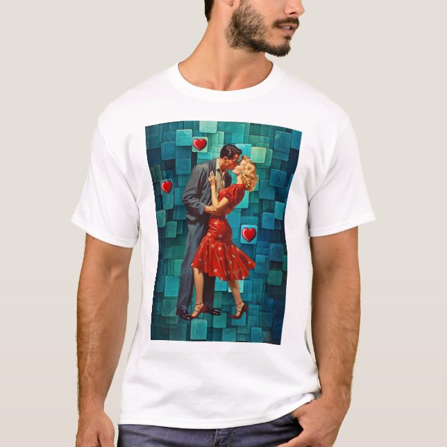 T-SHIRT VINTAGE VALENTINE PASSION (Devant)